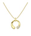 Unique Style With Crystal Silver Necklace SPE-4861